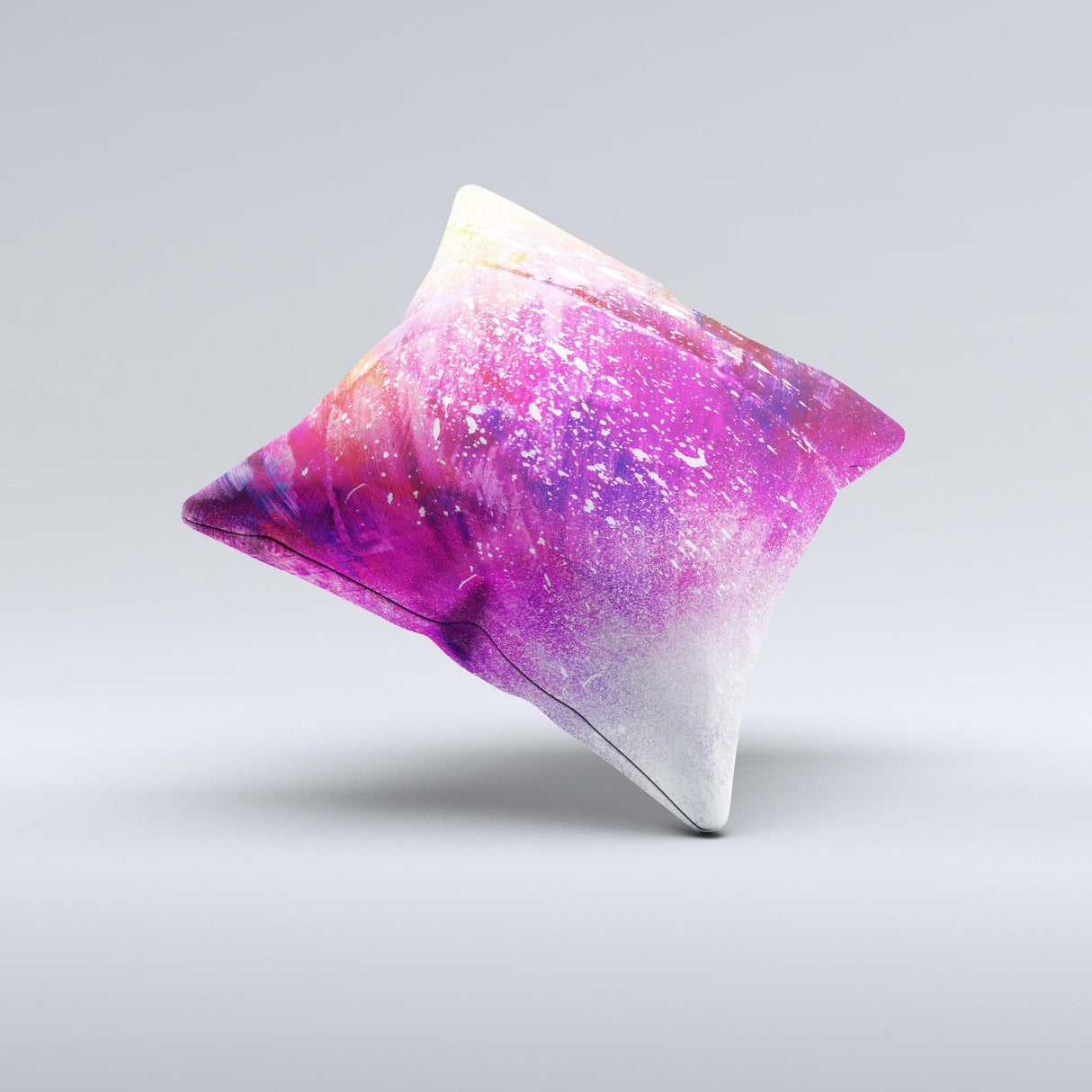 Abstract Neon Paint Explosion ink-Fuzed Decorative Throw Pillow