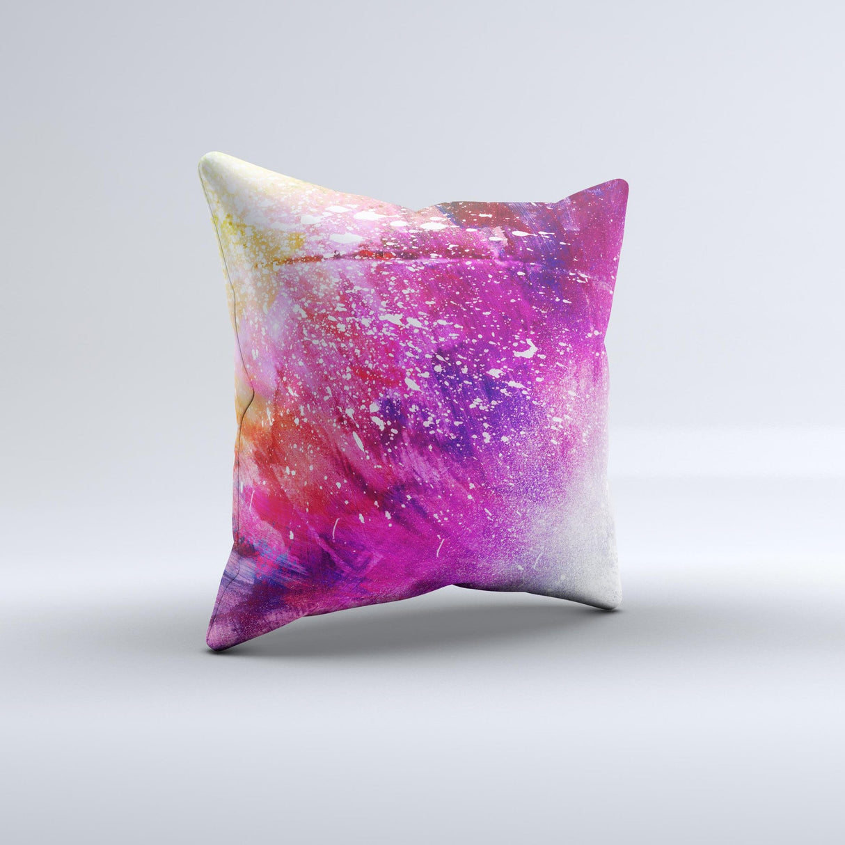 Abstract Neon Paint Explosion ink-Fuzed Decorative Throw Pillow