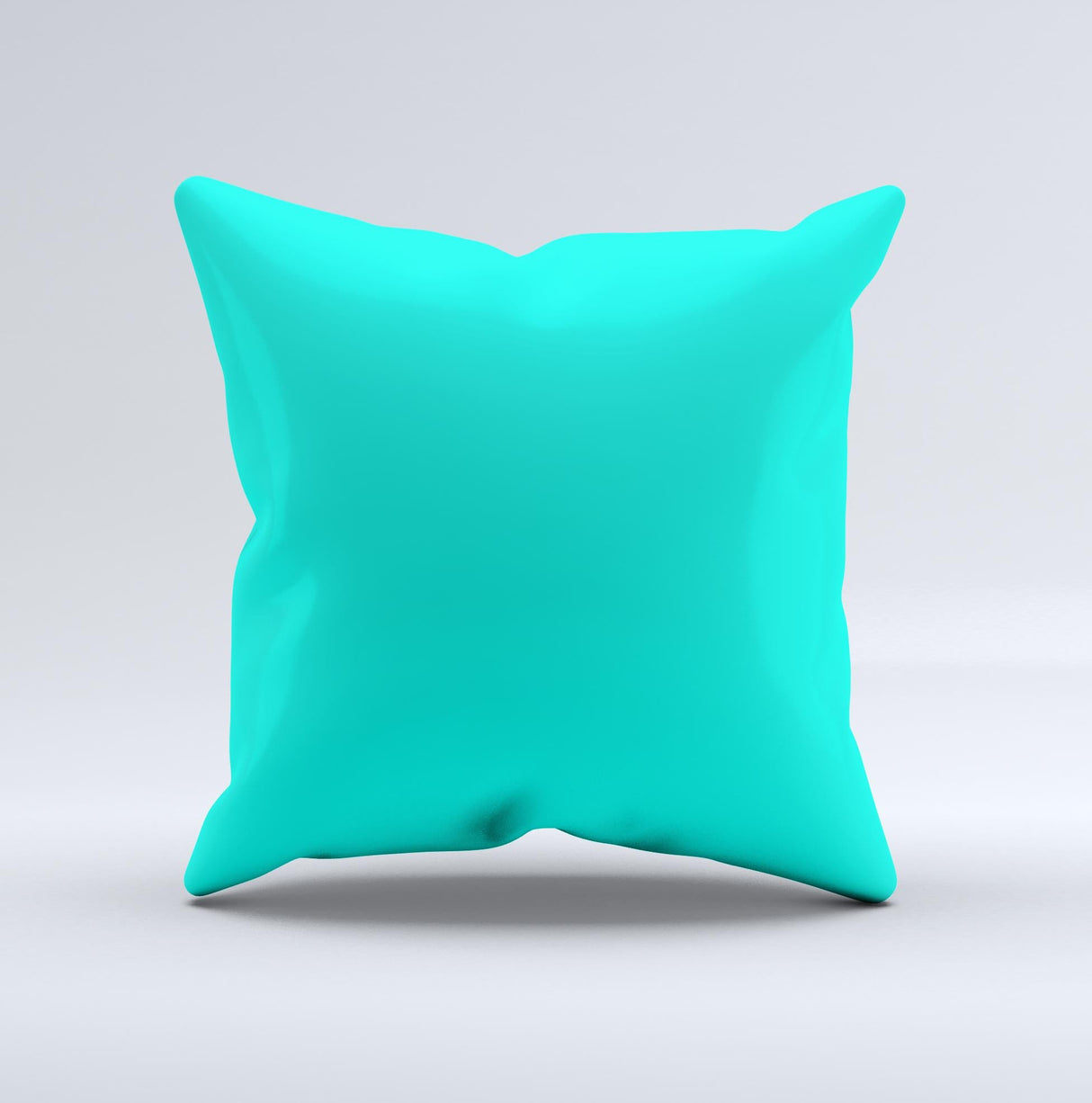 Solid Mint V2 Ink-Fuzed Decorative Throw Pillow