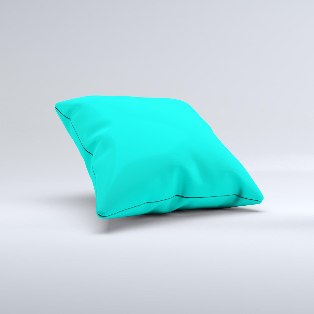Solid Mint V2 Ink-Fuzed Decorative Throw Pillow