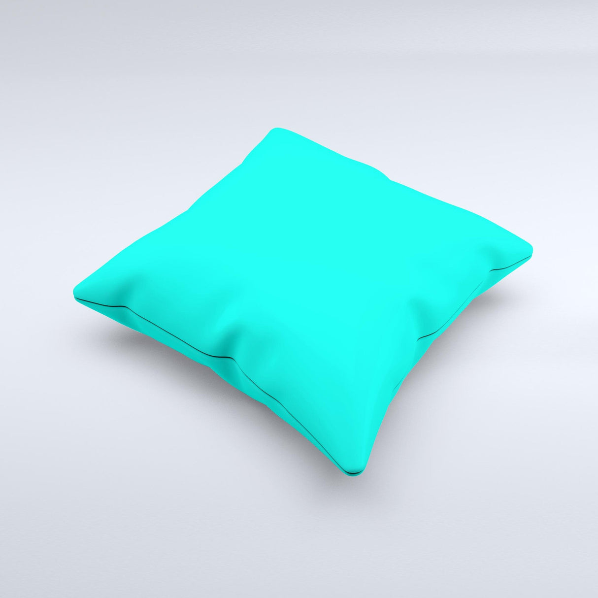 Solid Mint V2 Ink-Fuzed Decorative Throw Pillow