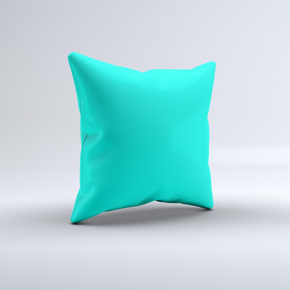 Solid Mint V2 Ink-Fuzed Decorative Throw Pillow