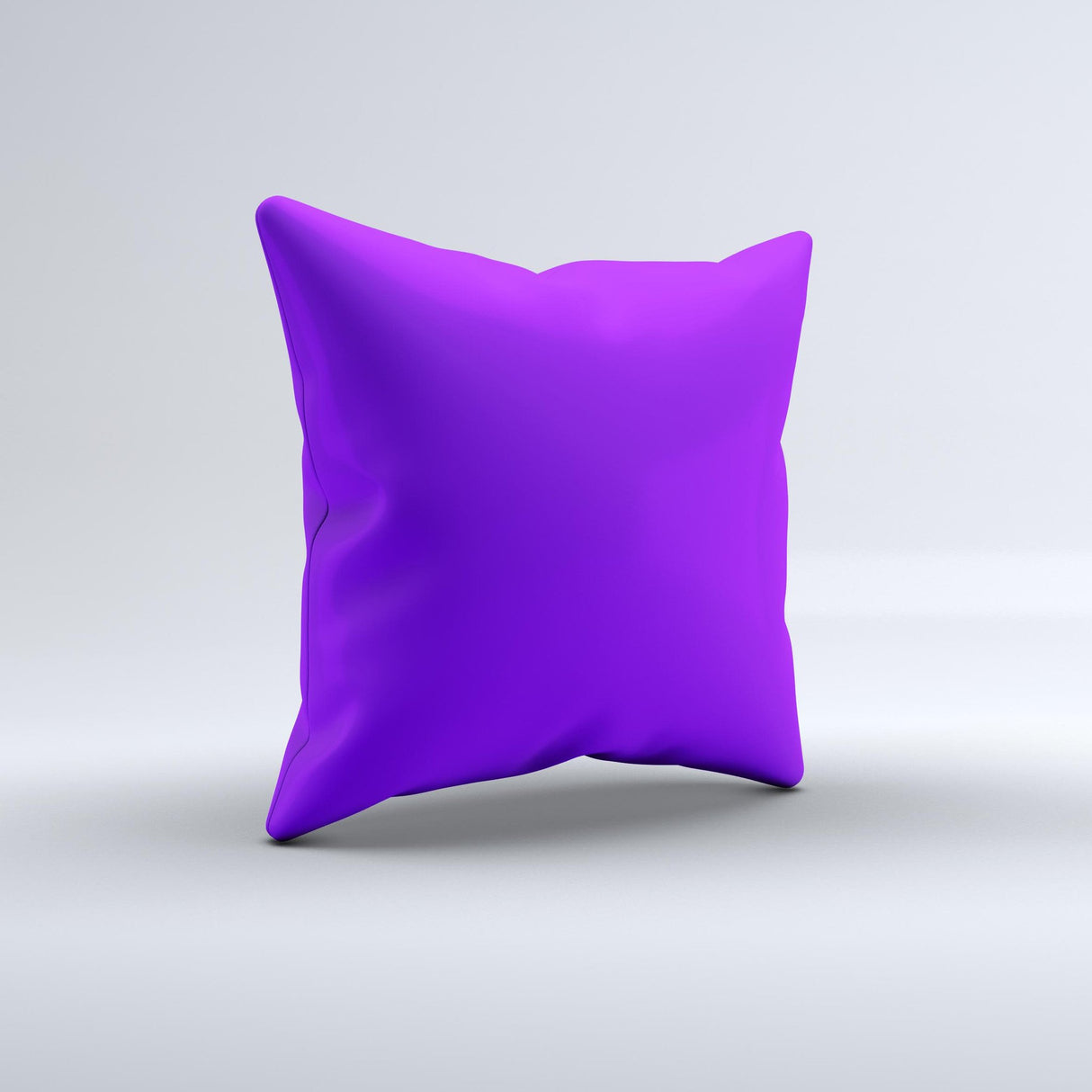 Solid Purple Ink-Fuzed Decorative Throw Pillow