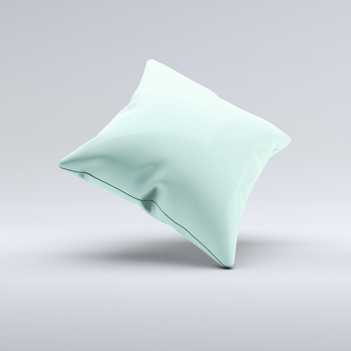 Subtle Solid Green Ink-Fuzed Decorative Throw Pillow