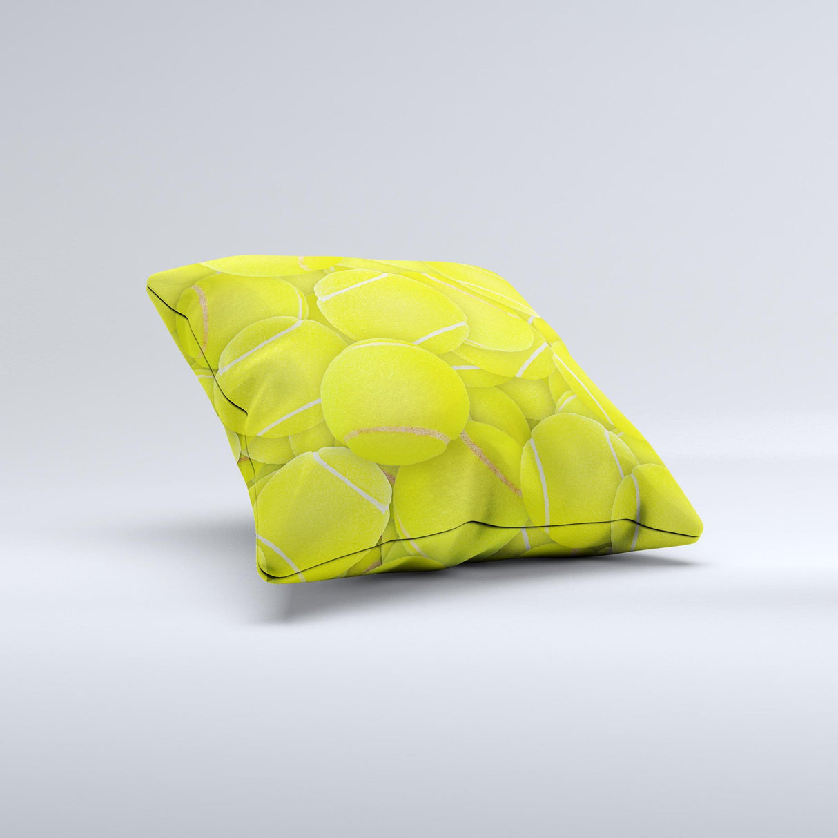 Tennis Ball Overlay Ink-Fuzed Decorative Throw Pillow