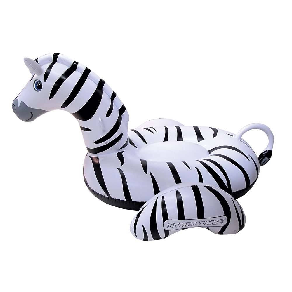 Blue Wave NT294 97 in. Giant Zebra Inflatable Ride on Pool Toy - Black