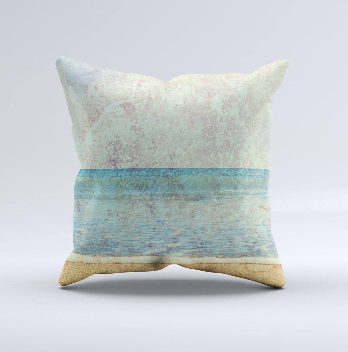 Vintage Ocean Vintage Surface ink-Fuzed Decorative Throw Pillow