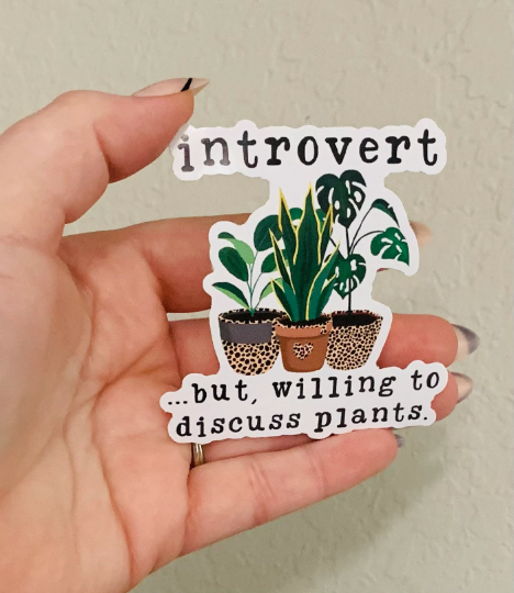 Introvert-Plant Mama Sticker/Magnet
