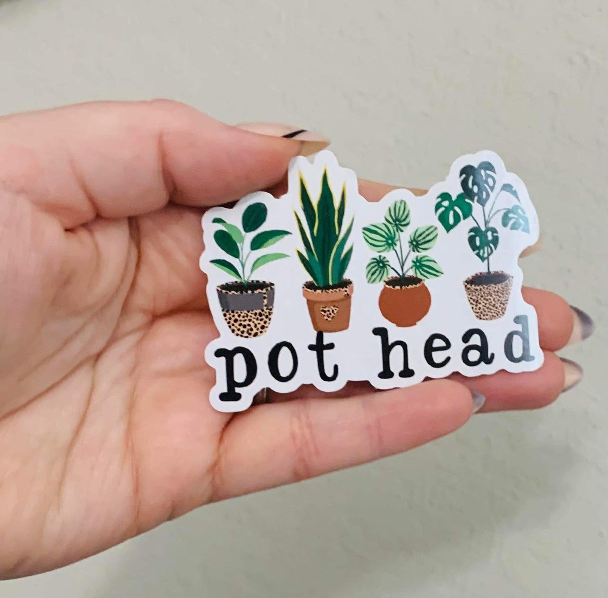 Pot Head-Plant Mama Sticker/Magnet