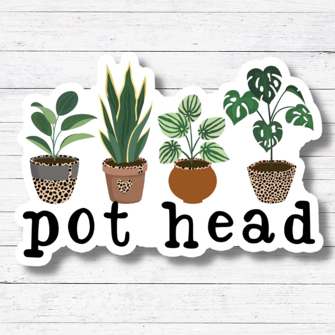 Pot Head-Plant Mama Sticker/Magnet