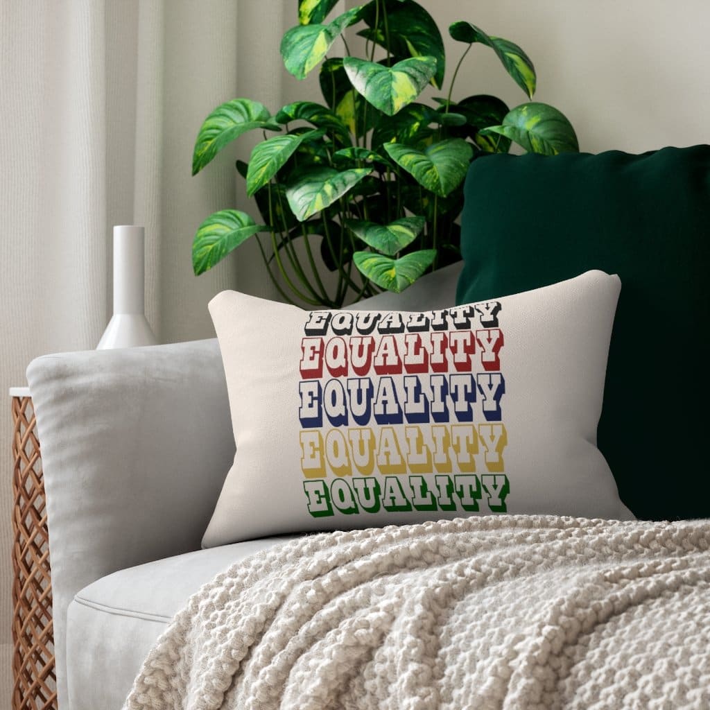 Decorative Lumbar Throw Pillow, Equality - Multicolor