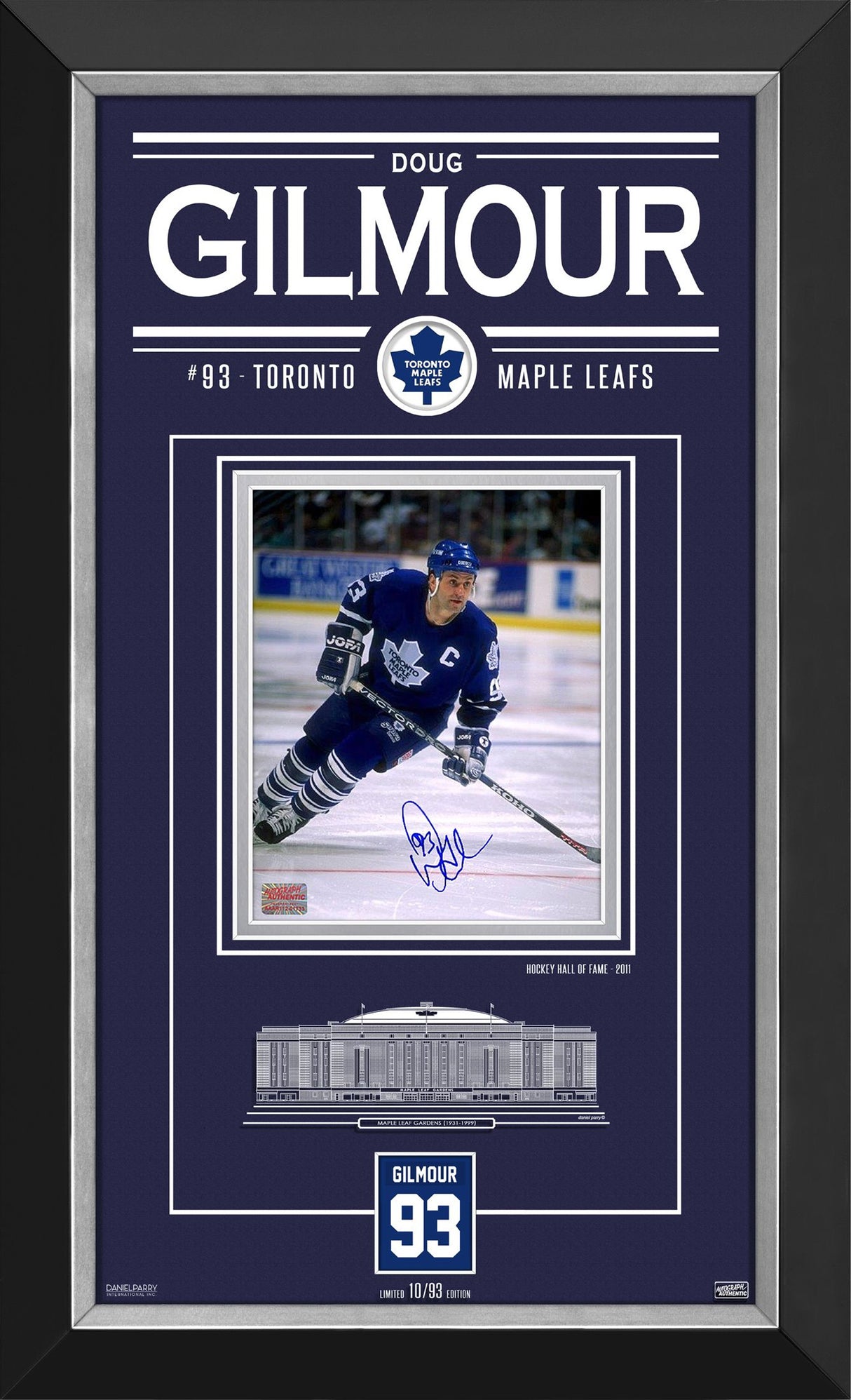 Doug Gilmour Signed Photo Limited Edition of 93