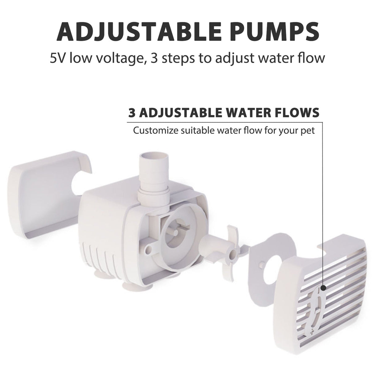 68 fl oz Large Capacity Automatic Pet Water Fountain with 2 Modes