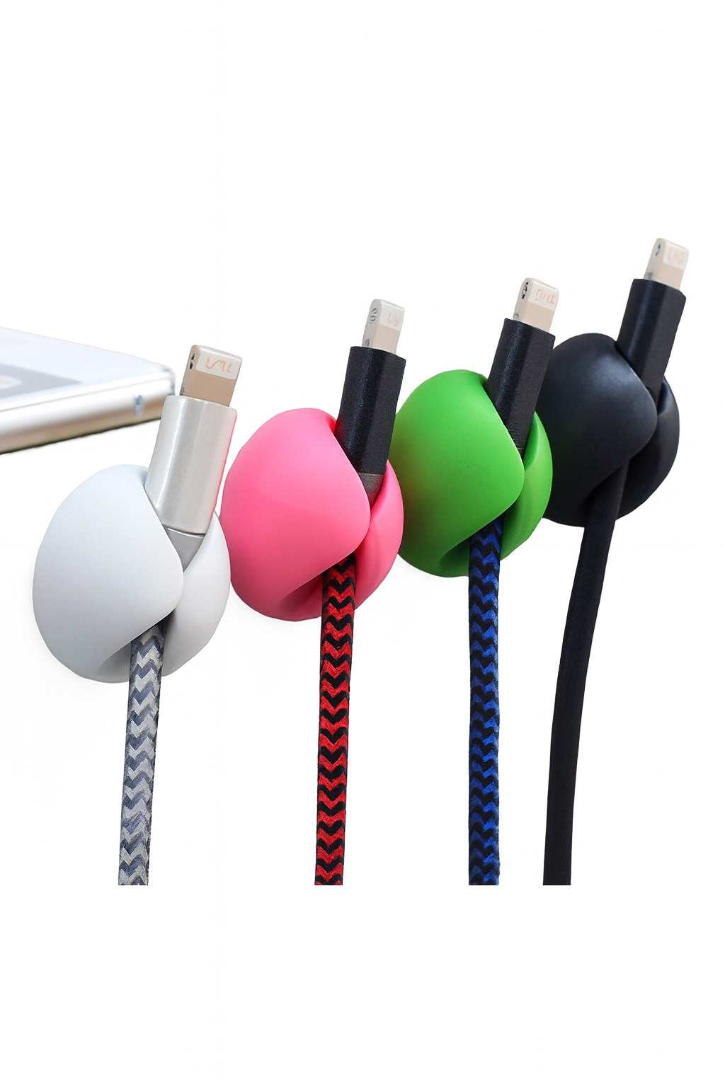 Silicone Cable Organizer – 4 Pack