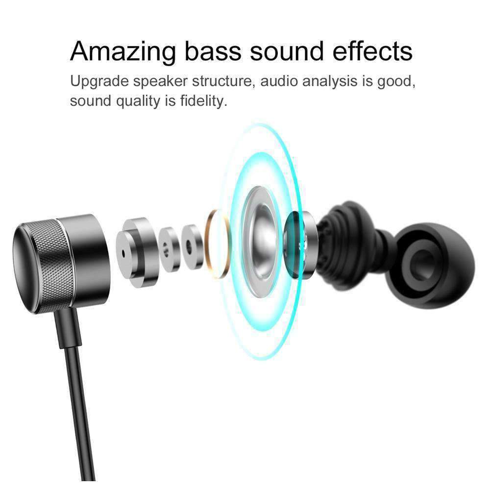 3.5mm Knurling Oblique In-Ear Style Wire Control Earphone - Black