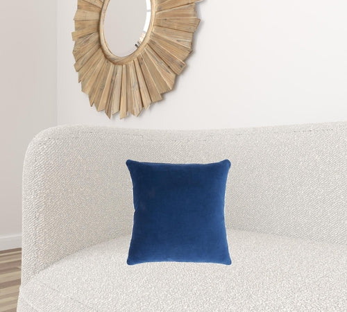 Navy Velvet Modern Throw Pillow