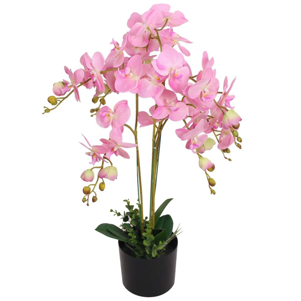 Artificial Orchid Plant with Pot 11.8" Pink