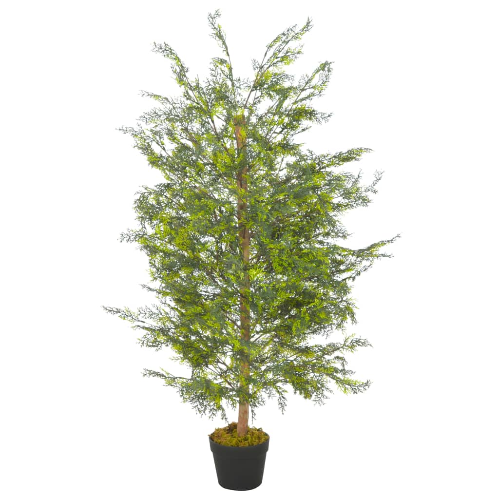 Artificial Plant Cypress Tree with Pot Green 35.4"