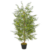 Artificial Plant Cypress Tree with Pot Green 35.4"