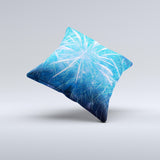 Blue Fireworks Ink-Fuzed Decorative Throw Pillow