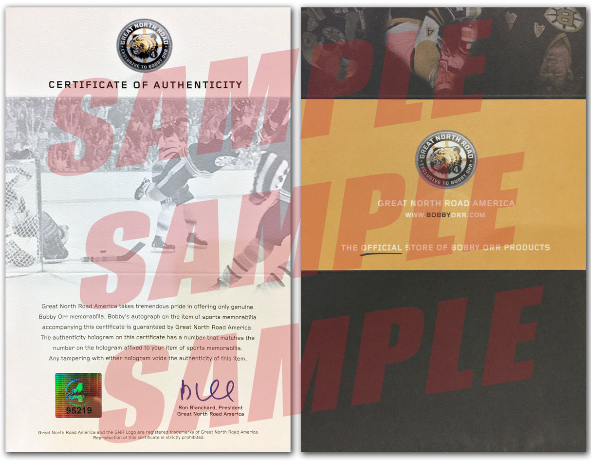 Bobby Orr Signed White Boston Bruins Heroes Of