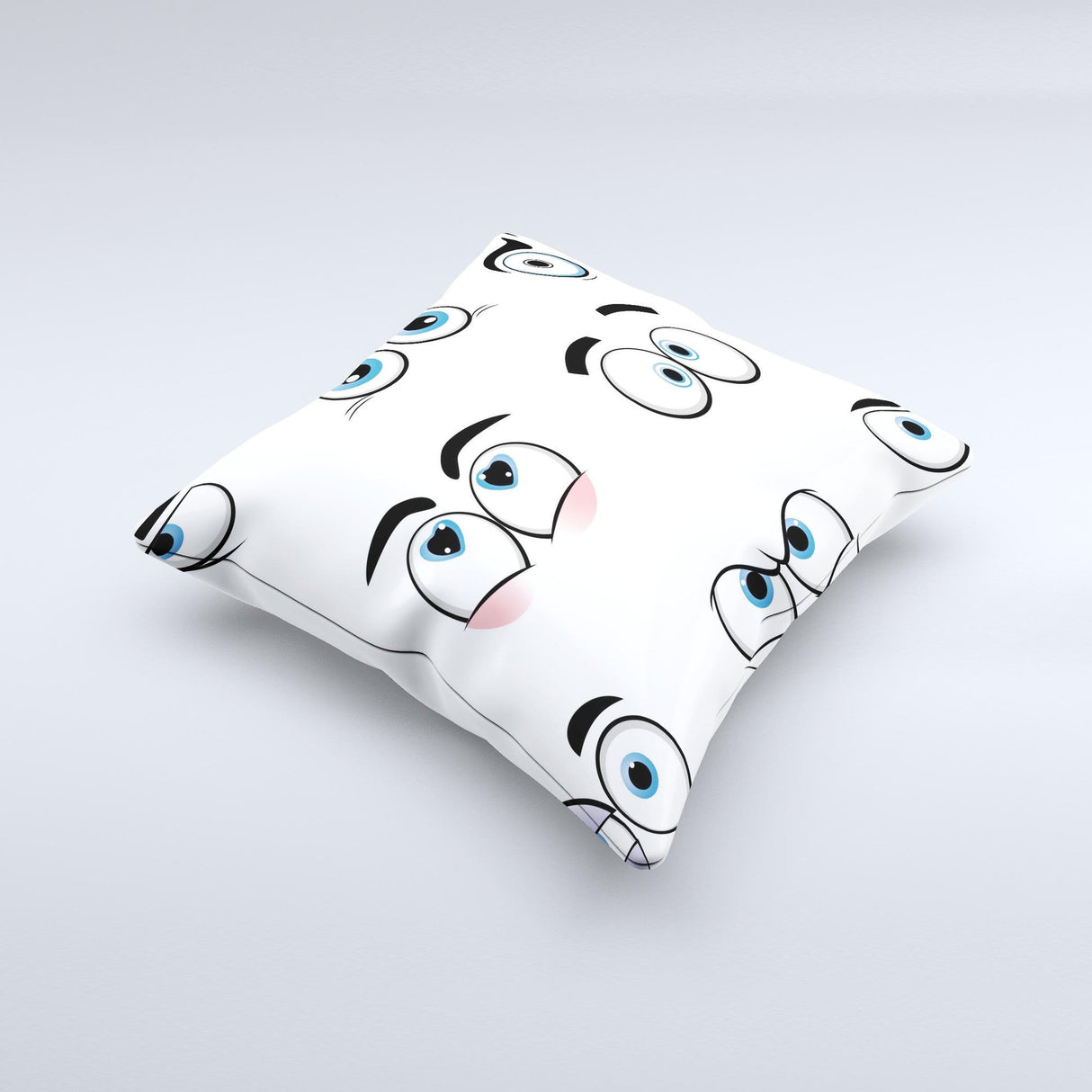 Crazy Eyes Ink-Fuzed Decorative Throw Pillow