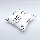 Crazy Eyes Ink-Fuzed Decorative Throw Pillow