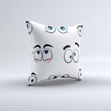 Crazy Eyes Ink-Fuzed Decorative Throw Pillow