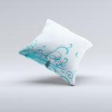Escaping Butterfly Floral ink-Fuzed Decorative Throw Pillow