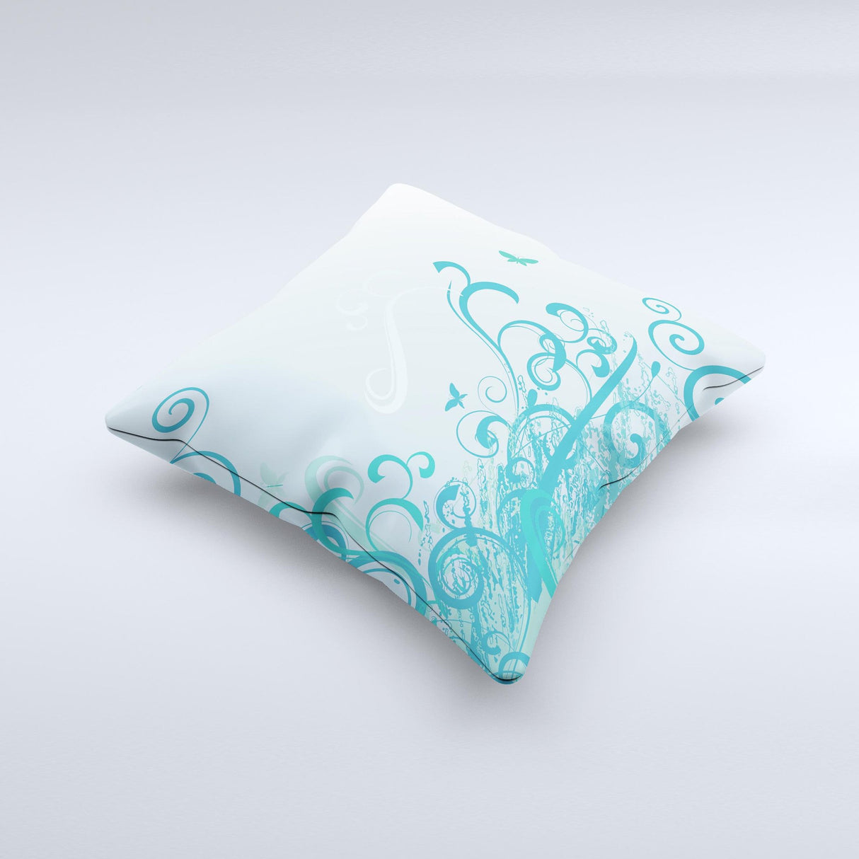 Escaping Butterfly Floral ink-Fuzed Decorative Throw Pillow