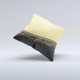 Gold and Black Luxury Pattern ink-Fuzed Decorative Throw Pillow