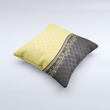 Gold and Black Luxury Pattern ink-Fuzed Decorative Throw Pillow
