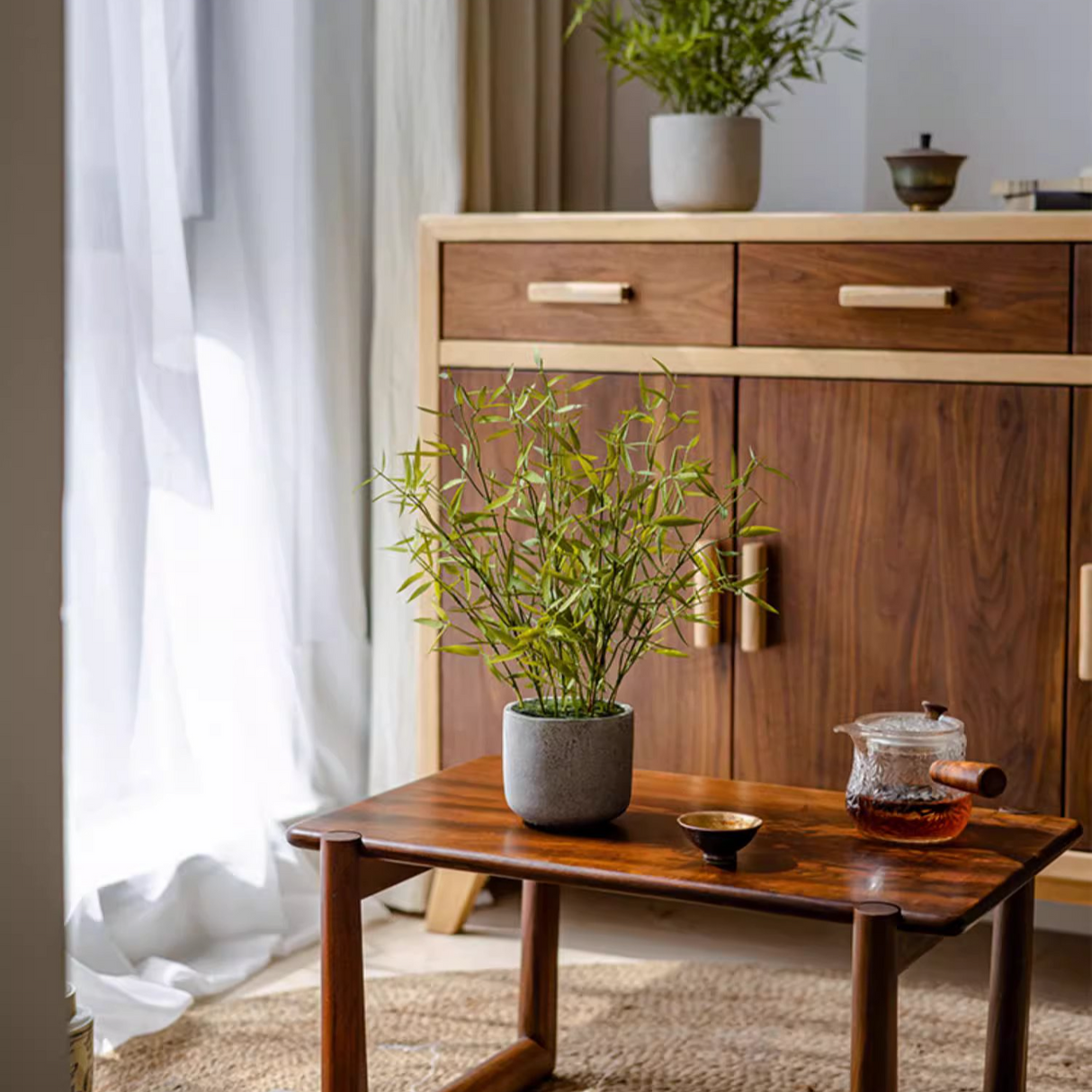 Realistic Mini Bamboo Leaf Potted Plant