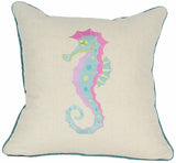 ML11303 Coastal Embroidery Pillow, 18"x18"