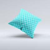 Morocan Teal Pattern Ink-Fuzed Decorative Throw Pillow