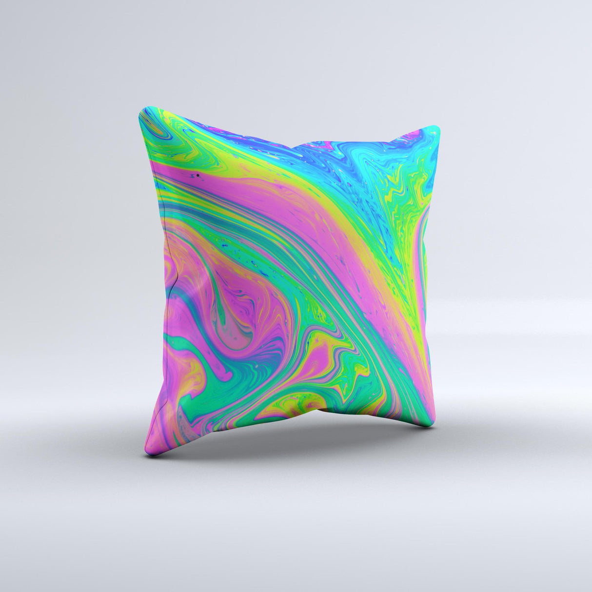 Neon Color Fushion V3  Ink-Fuzed Decorative Throw Pillow