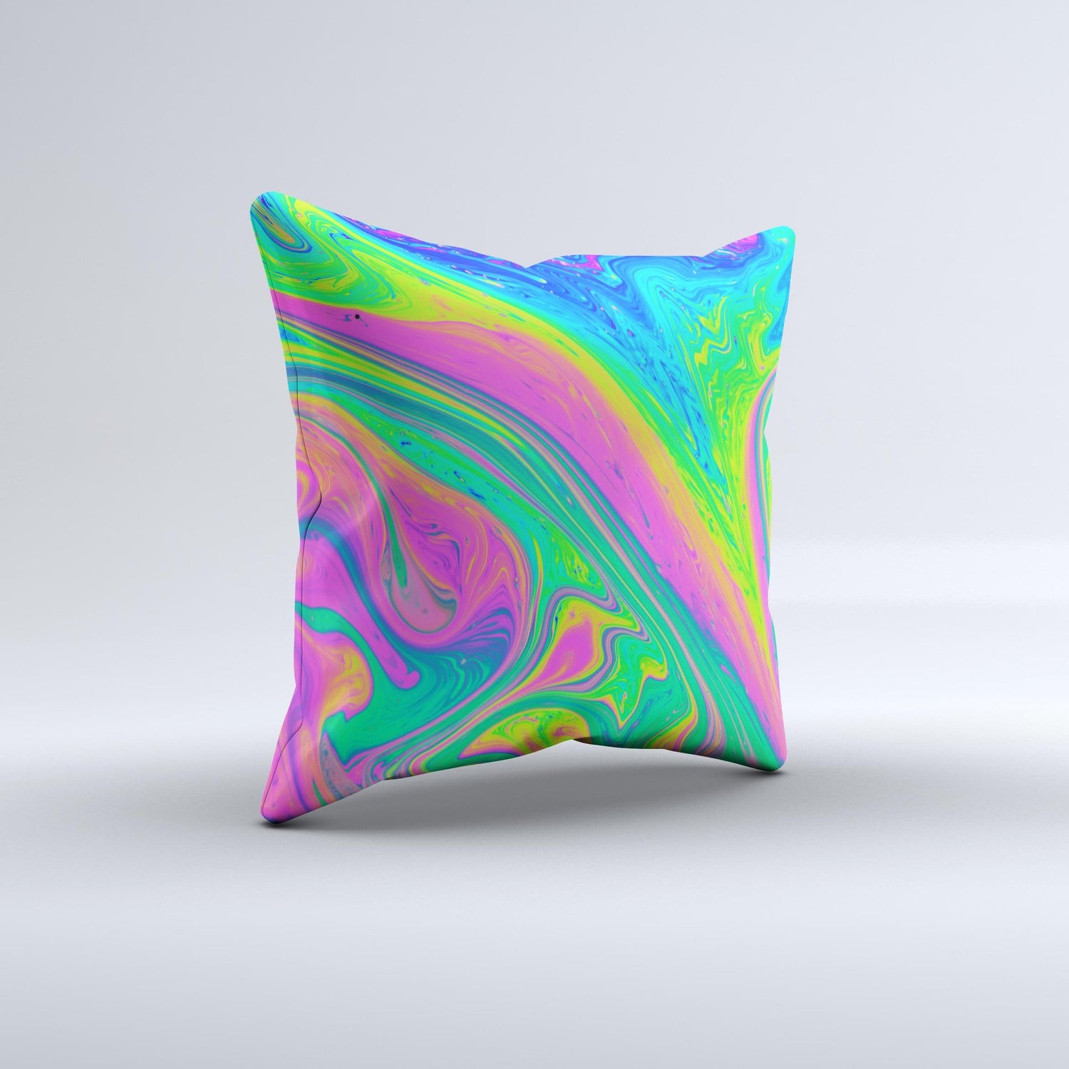 Neon Color Fushion V3  Ink-Fuzed Decorative Throw Pillow