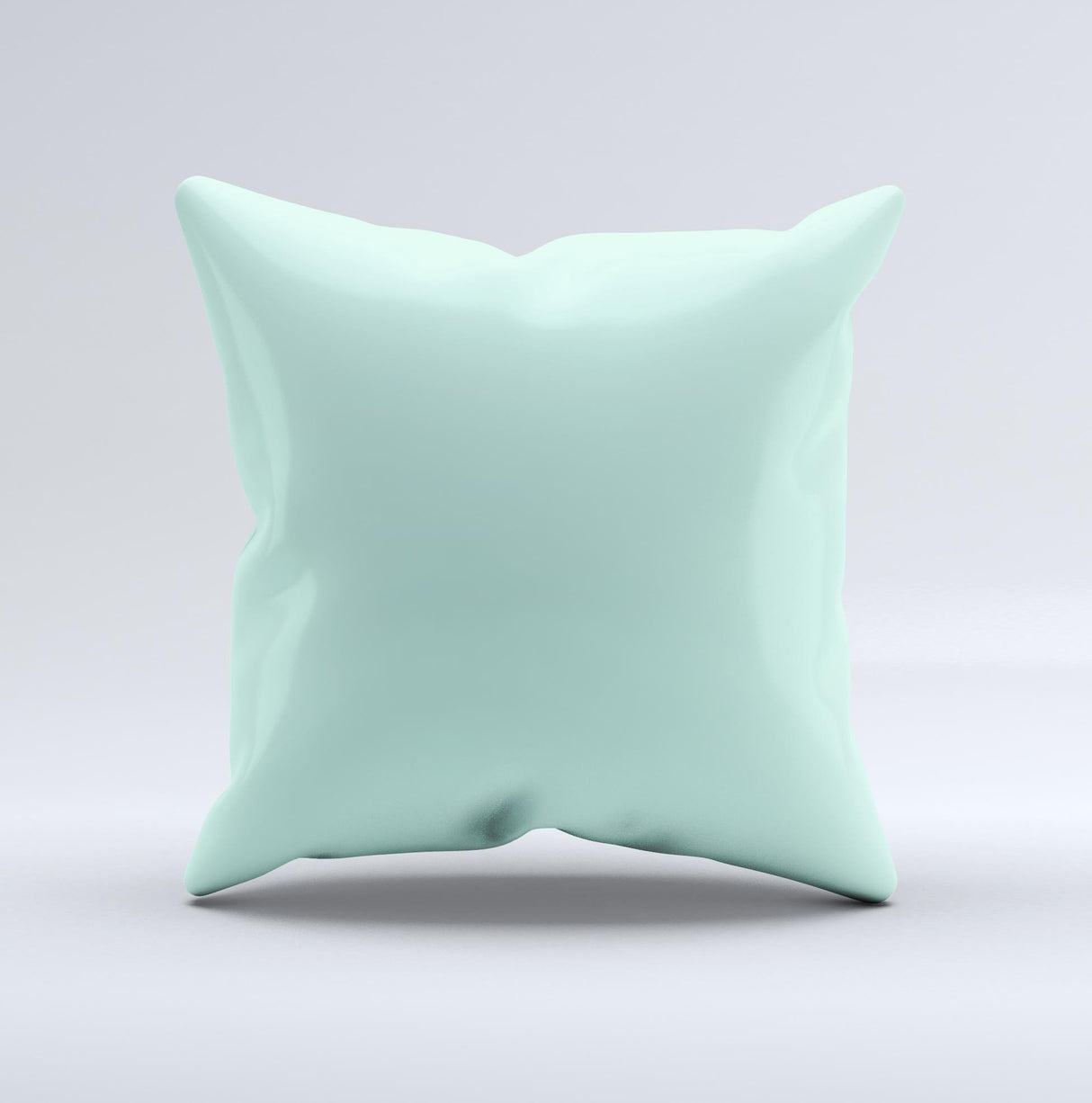 Subtle Solid Green  Ink-Fuzed Decorative Throw Pillow