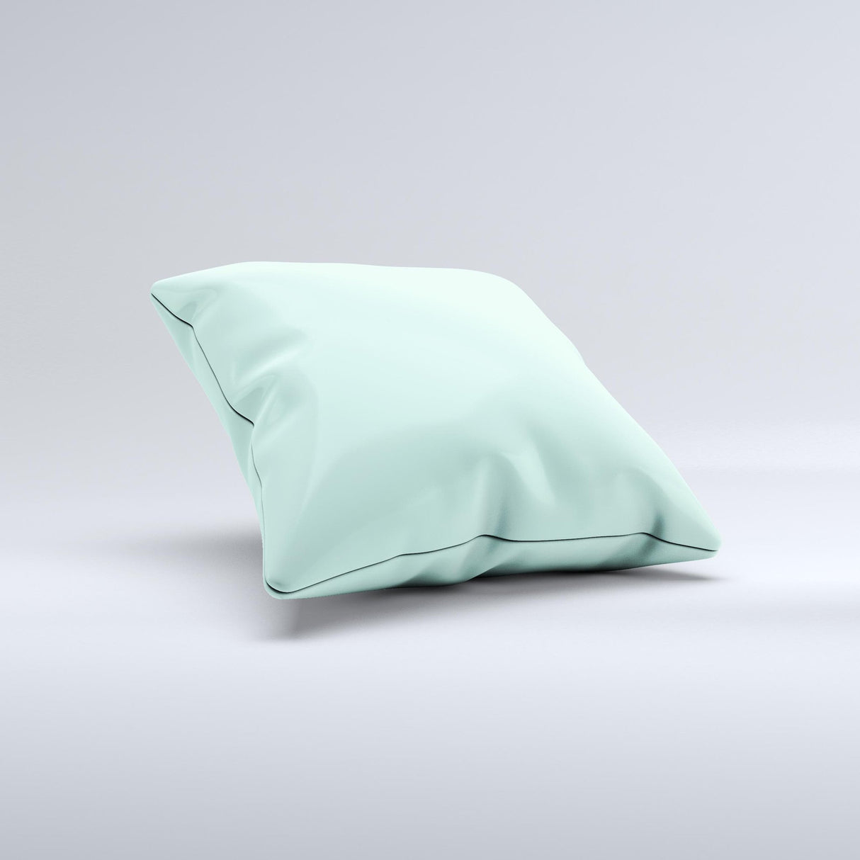 Subtle Solid Green  Ink-Fuzed Decorative Throw Pillow