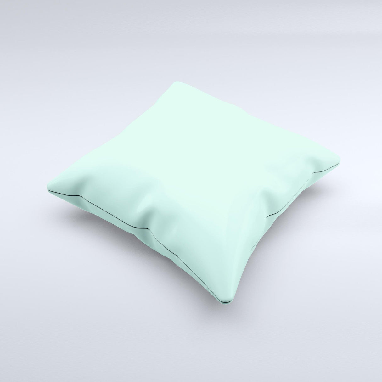 Subtle Solid Green  Ink-Fuzed Decorative Throw Pillow