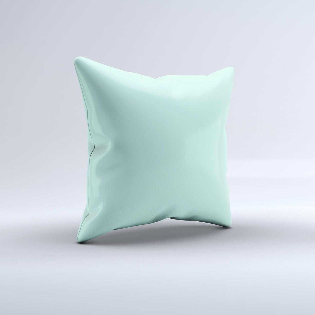 Subtle Solid Green  Ink-Fuzed Decorative Throw Pillow