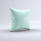Subtle Solid Green  Ink-Fuzed Decorative Throw Pillow