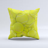 Tennis Ball Overlay  Ink-Fuzed Decorative Throw Pillow
