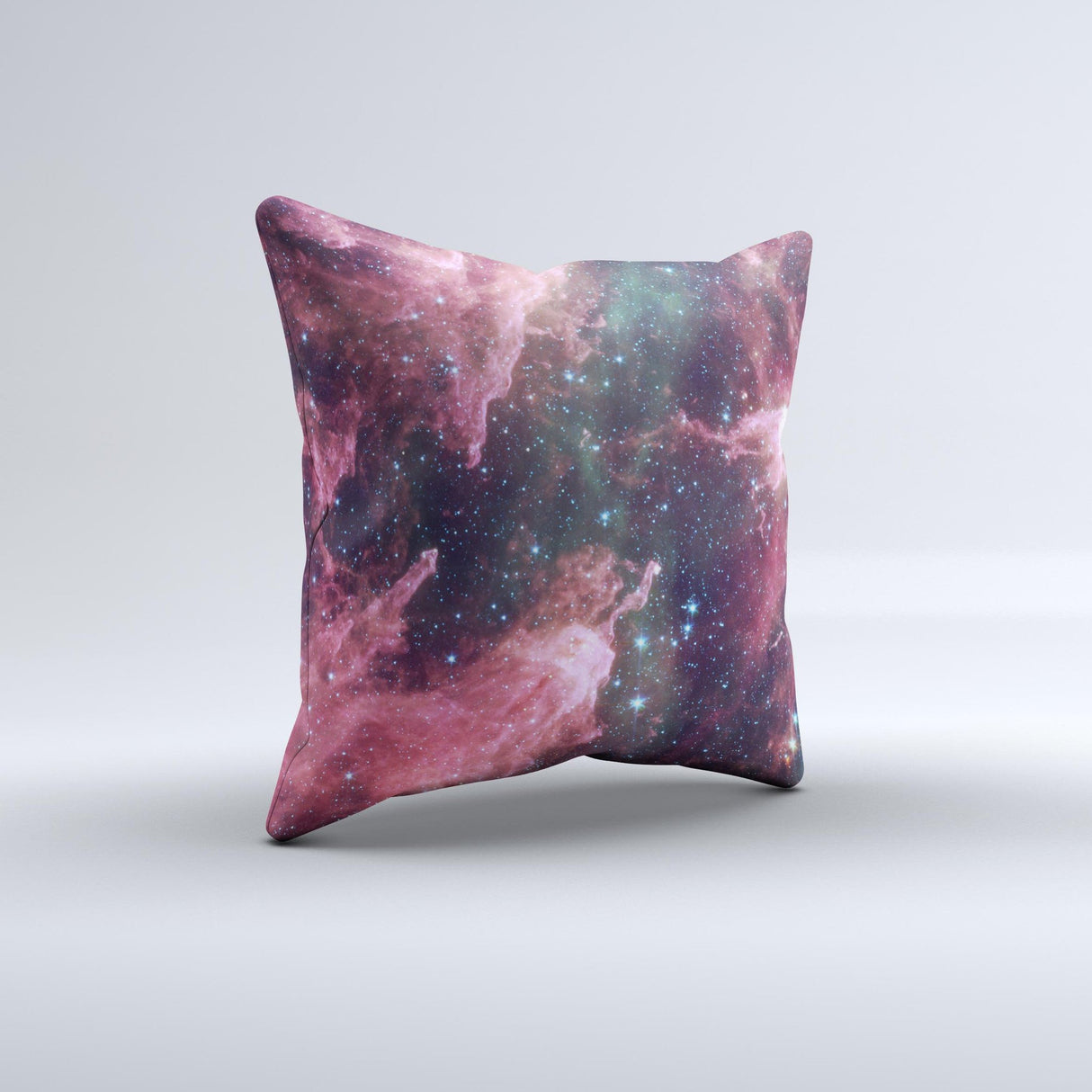 The Vibrant Deep Space ink-Fuzed Decorative Throw Pillow
