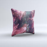 The Vibrant Deep Space ink-Fuzed Decorative Throw Pillow