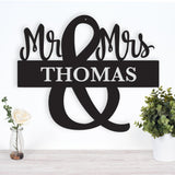 Mr. and Mrs. Monogram - Metal Wall Art/Decor