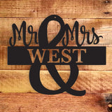 Mr. and Mrs. Monogram - Metal Wall Art/Decor