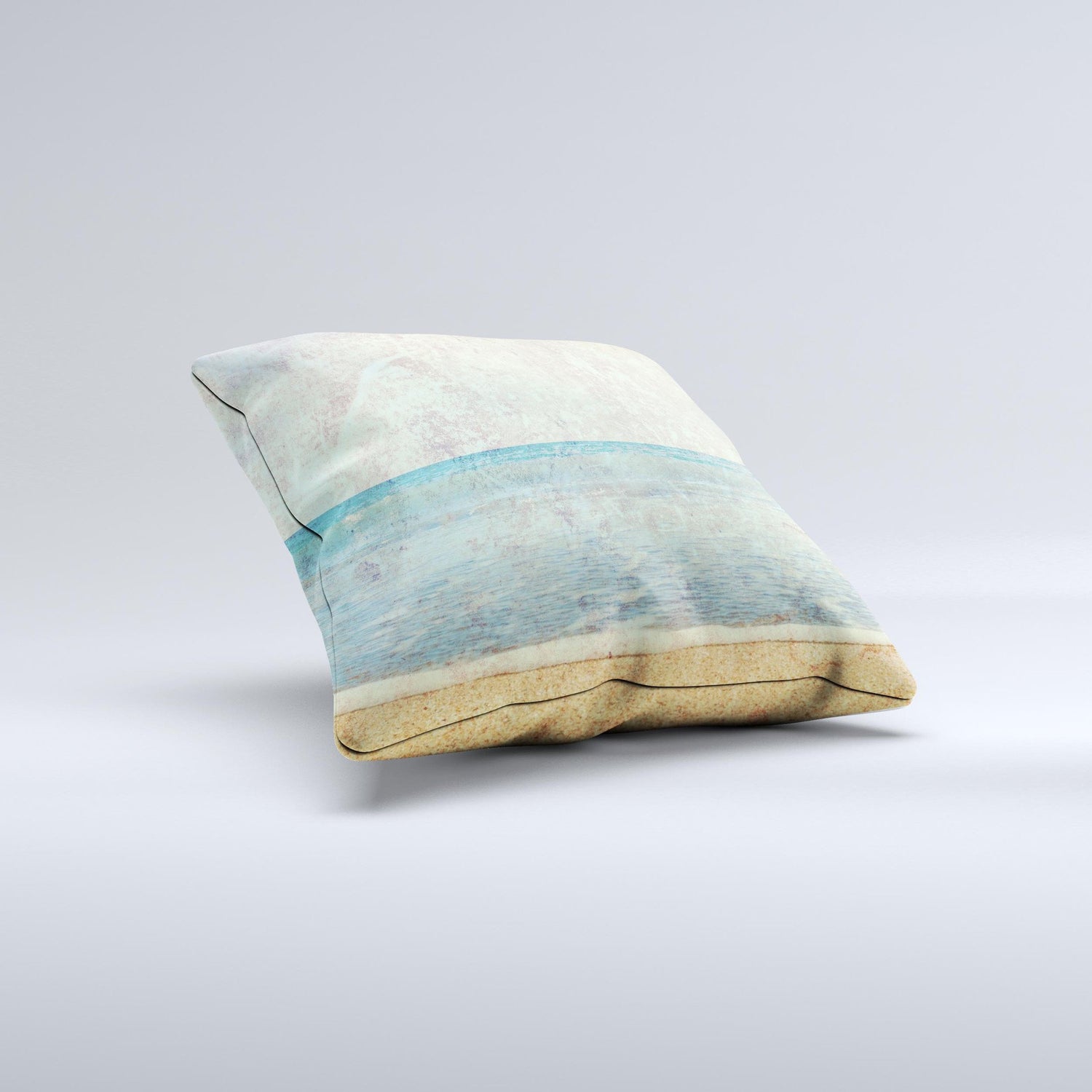 Vintage Ocean Vintage Surface ink-Fuzed Decorative Throw Pillow