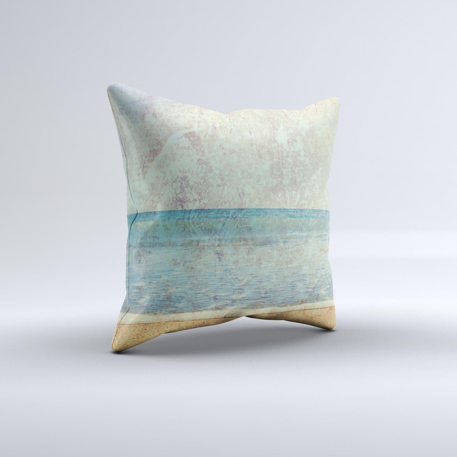 Vintage Ocean Vintage Surface ink-Fuzed Decorative Throw Pillow
