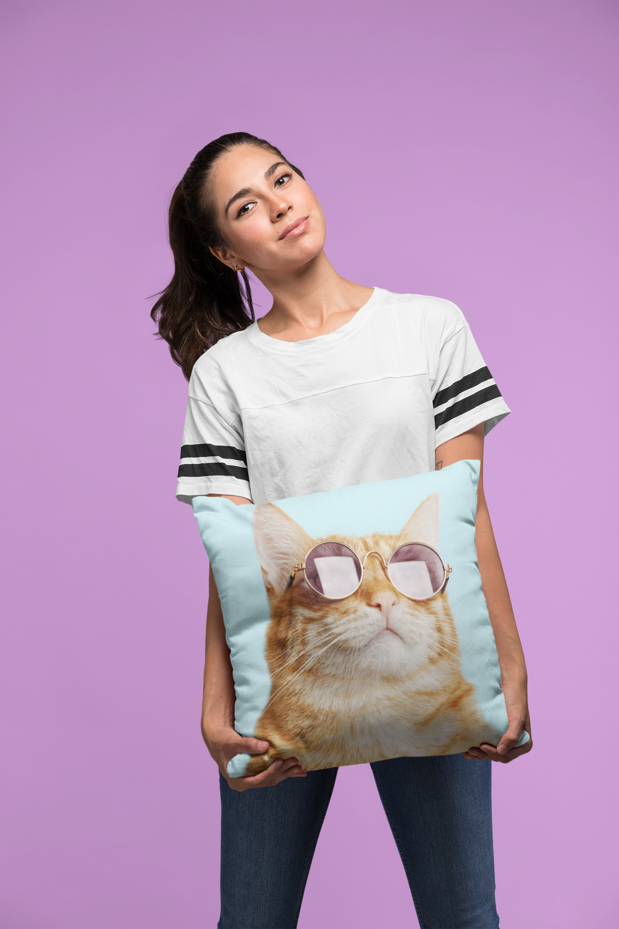 Cat is Always Right Square Pillow